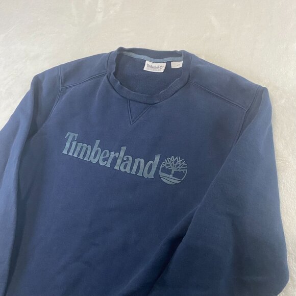 Timberland Navy Blue Long Sleeved Crew Neck Sweater Size Small - Picture 2 of 9
